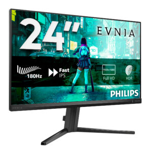 Philips Evnia 3000 24M2N3200S - LED-skærm - gaming - 24"" (23.8"" til at se) - 1920 x 1080 Full HD (1080p) @ 180 Hz - IPS - 300 cd/m² - 1000:1 - HDR10 - 0.5 ms - 2xHDMI, DisplayPort - højtalere - brunsort - Billede 3