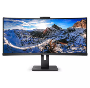 Philips P-line 346P1CRH - LED-skærm - kurvet - 34"" - 3440 x 1440 WQHD @ 100 Hz - VA - 500 cd/m² - 3000:1 - DisplayHDR 400 - 4 ms - HDMI, DisplayPort, USB-C - højtalere - sort struktur