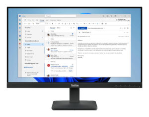 Lenovo ThinkVision S24-4e - LED-skærm - 24"" (23.8"" til at se) - 1920 x 1080 Full HD (1080p) @ 100 Hz - IPS - 250 cd/m² - 1300:1 - 4 ms - HDMI, VGA - ravnsort - Billede 2