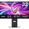 LG UltraGear 32GS95UV-B - OLED-monitor - gaming - 32"" (31.5"" til at se) - 3840 x 2160 UHD @ 240 Hz - 1300 cd/m² - 1500000:1 - DisplayHDR 400 True Black - 0.03 ms - 2xHDMI, DisplayPort - højtalere