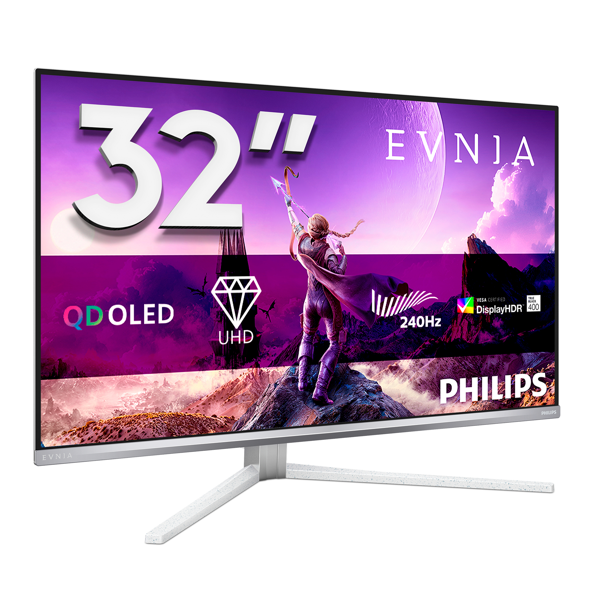Philips Evnia 8000 32M2N8900/00 computerskærm 80 cm (31.5") 3840 x 2160 pixel 4K Ultra HD QD-OLED Hvid - Billede 2
