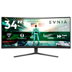 Philips Evnia 3000 34M2C3500L - LED-skærm - gaming - kurvet - 34"" - 3440 x 1440 WQHD @ 180 Hz - Fast VA - 300 cd/m² - 4000:1 - HDR10 - 1 ms - 2xHDMI, DisplayPort - brunsort - Billede 2