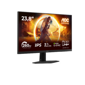 AOC Gaming 24G4ZRE - LED-skærm - gaming - 24"" (23.8"" til at se) - 1920 x 1080 Full HD (1080p) @ 240 Hz - Fast IPS - 1000:1 - HDR10 - 0.3 ms - 2xHDMI, DisplayPort - sort, rød - Billede 2