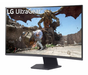 LG UltraGear 32GS60QC-B - LED-skærm - gaming - kurvet - 32"" - 2560 x 1440 QHD @ 180 Hz - VA - 300 cd/m² - 3000:1 - HDR10 - 1 ms - 2xHDMI, DisplayPort - Billede 2