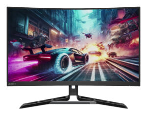 Lenovo Legion R32qc-30 - LED-skærm - gaming - kurvet - 32"" (31.5"" til at se) - 2560 x 1440 QHD @ 180 Hz - VA - 350 cd/m² - 3000:1 - 0.5 ms - HDMI, DisplayPort - højtalere - ravnsort