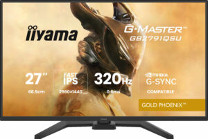 iiyama G-MASTER Gold Phoenix GB2791QSU-B1 - LED-skærm - gaming - 27"" - 2560 x 1440 WQHD @ 320 Hz - Fast IPS - 350 cd/m² - 1000:1 - HDR10 - 0.6 ms - 2xHDMI, DisplayPort - højtalere - mat sort - Billede 5