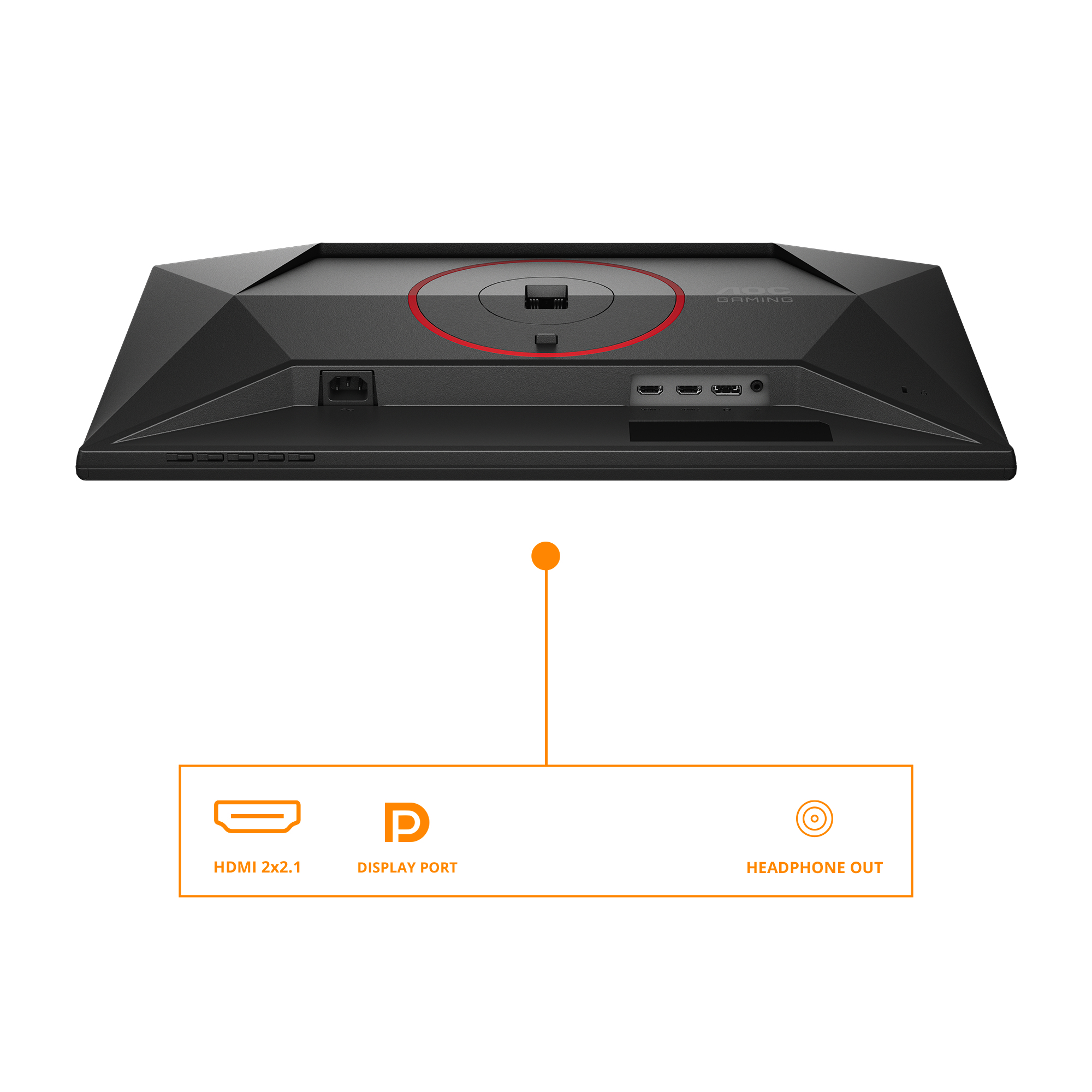 AOC Gaming Q25G4SR - LED-skærm - gaming - 25"" (24.5"" til at se) - 2560 x 1440 QHD @ 300 Hz - IPS - 400 cd/m² - 1000:1 - DisplayHDR 400 - 0.3 ms - 2xHDMI, DisplayPort - højtalere - sort, rød - Billede 3