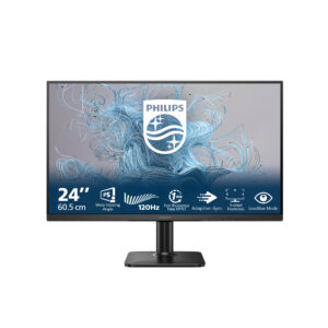 Philips 24E2N1110 - 1000 Series - LED-skærm - 24"" (23.8"" til at se) - 1920 x 1080 Full HD (1080p) @ 120 Hz - IPS - 1500:1 - 1 ms - HDMI, VGA - sort