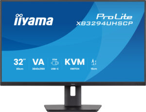 iiyama ProLite XB3294UHSCP-B1 - LED-skærm - 31.5"" - 3840 x 2160 4K @ 60 Hz - VA - 400 cd/m² - 3000:1 - 2 ms - HDMI, DisplayPort, USB-C - højtalere - sort, mat - Billede 2