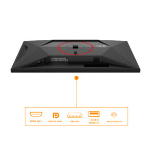 AOC Gaming Q27G4SRU - LED-skærm - gaming - 27"" - 2560 x 1440 QHD @ 320 Hz - Fast IPS - 400 cd/m² - 1000:1 - DisplayHDR 400 - 0.3 ms - 2xHDMI, DisplayPort - sort, rød - Billede 4