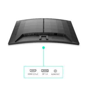 Philips Evnia 3000 32M2C3500L - LED-skærm - gaming - kurvet - 32"" (31.5"" til at se) - 2560 x 1440 QHD @ 180 Hz - Fast VA - 300 cd/m² - 3500:1 - HDR10 - 0.5 ms - 2xHDMI, DisplayPort - brunsort - Billede 4