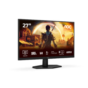 AOC Gaming Q27G42XNE - LED-skærm - gaming - 27"" - 2560 x 1440 QHD @ 180 Hz - Fast VA - 300 cd/m² - 5000:1 - HDR10 - 0.5 ms - 2xHDMI, DisplayPort - højtalere - sort, rød - Billede 2