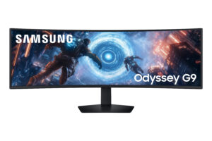 Samsung Odyssey G9 S49FG916EU - G91F Series - LED-skærm - gaming - kurvet - 49"" - 5120 x 1440 Dual Quad HD @ 144 Hz - VA - 350 cd/m² - 2500:1 - DisplayHDR 600 - 1 ms - 2xHDMI, DisplayPort - sort