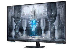 Samsung Odyssey Neo G7 S43CG700NU - G70NC Series - QLED-monitor - Smart - gaming - 43"" - 3840 x 2160 4K @ 144 Hz - VA - 400 cd/m² - 4250:1 - DisplayHDR 600 - 1 ms - 2xHDMI, DisplayPort - højtalere - sort, hvid - Billede 3