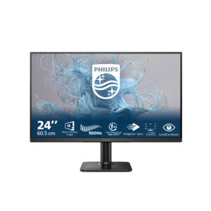 Philips 24E2N1100LB - 1000 Series - LED-skærm - 24"" (23.8"" til at se) - 1920 x 1080 Full HD (1080p) @ 100 Hz - VA - 250 cd/m² - 4000:1 - 4 ms - HDMI, VGA - sort med tekstur