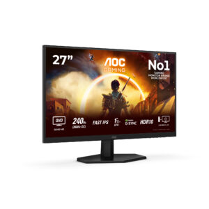 AOC Gaming Q27G42ZE - LED-skærm - gaming - 27"" - 2560 x 1440 QHD @ 240 Hz - Fast IPS - 300 cd/m² - HDR10 - 0.3 ms - HDMI, DisplayPort - Billede 2