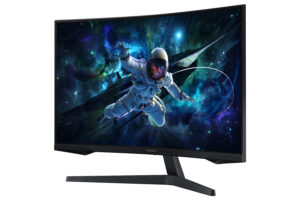 Samsung Odyssey G5 S32CG552EU - G55C Series - LED-skærm - gaming - kurvet - 32"" - 2560 x 1440 QHD @ 165 Hz - VA - 300 cd/m² - 2500:1 - HDR10 - 1 ms - HDMI, DisplayPort - sort - Billede 3
