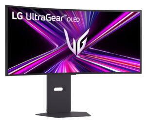 LG UltraGear 34GX900A-B - OLED-monitor - gaming - kurvet - 34"" (33.9"" til at se) - 3440 x 1440 UWQHD @ 240 Hz - 275 cd/m² - 1500000:1 - DisplayHDR 400 True Black - 0.03 ms - 2xHDMI, DisplayPort, USB-C - højtalere - Billede 3