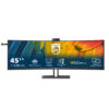 Philips 45B1U6900CH - 6000 Series - LED-skærm - kurvet - 45"" (44.5"" til at se) - 5120 x 1440 Dual Quad HD @ 75 Hz - VA - 450 cd/m² - 3000:1 - DisplayHDR 400 - 4 ms - 2xHDMI, DisplayPort, 2xUSB-C - højtalere - sort