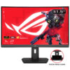 ASUS ROG Strix XG32WCMS - LED-skærm - gaming - kurvet - 32"" (31.5"" til at se) - 2560 x 1440 QHD @ 280 Hz - Rapid VA - 400 cd/m² - 4000:1 - DisplayHDR 400 - 1 ms - HDMI, DisplayPort, USB-C - sort