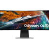 Samsung Odyssey OLED G9 S49CG954SU - G95SC Series - OLED-monitor - Smart - gaming - kurvet - 49"" - 5120 x 1440 UWQHD @ 240 Hz - 250 cd/m² - 1000000:1 - DisplayHDR 400 True Black - 0.03 ms - 2xUSB-C, Mini DisplayPort, Micro HDMI, HDMI - højtalere - sølv
