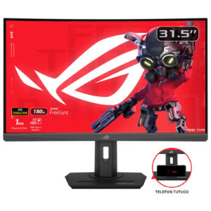 ASUS ROG Strix XG32WCS - LED-skærm - gaming - kurvet - 32"" - 2560 x 1440 QHD @ 180 Hz - Rapid VA - 400 cd/m² - 3500:1 - DisplayHDR 400 - 1 ms - HDMI, DisplayPort, USB-C - sort