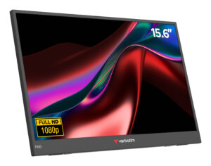 Verbatim - Light Series - LCD-skærm - 15.6"" - bærbar - 1920 x 1080 Full HD (1080p) @ 60 Hz - IPS - 250 cd/m² - 1000:1 - 10 ms - Mini HDMI, USB-C - højtalere