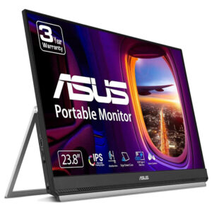 ASUS ZenScreen MB249C - LED-skærm - 23.8"" - bærbar - 1920 x 1080 Full HD (1080p) @ 75 Hz - IPS - 250 cd/m² - 1000:1 - 5 ms - HDMI, 2xUSB-C - højtalere - sort