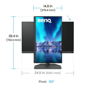BenQ SW242Q - LED-skærm - 24.1"" - 2560 x 1600 2K @ 60 Hz - IPS - 400 cd/m² - 1000:1 - 5 ms - HDMI, DisplayPort, USB-C - Billede 4