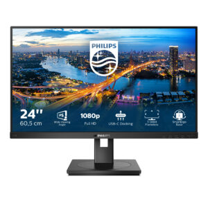 Philips 243B1 - LED-skærm - 24"" (23.8"" til at se) - 1920 x 1080 Full HD (1080p) @ 75 Hz - IPS - 250 cd/m² - 1000:1 - 4 ms - HDMI, DisplayPort, USB-C - højtalere - sort struktur - Billede 2