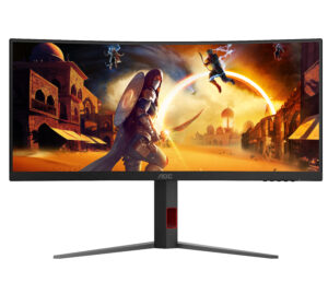 AOC Gaming CU34G4 - LED-skærm - gaming - kurvet - 34"" - 3440 x 1440 UWQHD @ 180 Hz - Fast VA - 2500:1 - HDR10 - 0.5 ms - 2xHDMI, DisplayPort - sort, rød - Billede 5