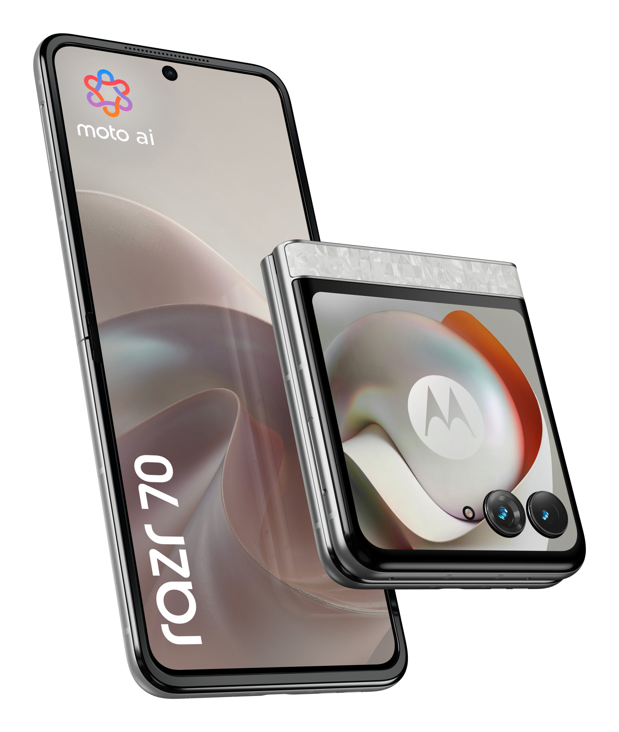 Motorola razr 70, 17,5 cm (6.9"), 8 GB, 256 GB, 50 MP, Android 16.0, Hvid