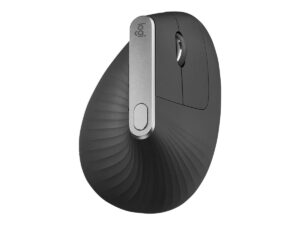Logitech MX Vertical - Lodret mus - ergonomisk - optisk - 6 knapper - trådløs, kablet - Bluetooth, 2.4 GHz - trådløs modtager (USB) - grafit - Billede 3
