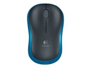 Logitech M185 - Mus - optisk - trådløs - 2.4 GHz - trådløs modtager (USB) - blå - Billede 2