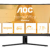 AOC Basic-line CU34B3E - B3 Series - LED-skærm - kurvet - 34"" - 3440 x 1440 WQHD @ 120 Hz - VA - 300 cd/m² - 3500:1 - HDR10 - 1 ms - HDMI, DisplayPort - sort