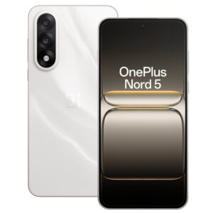 OnePlus Nord 5 - 5G smartphone - dual-SIM - RAM 8 GB / Intern hukommelse 256 GB - AMOLED-skærm - 6.83"" - 2800 x 1272 pixels (144 Hz) - rear camera 50 MP - front camera 50 MP - marble sands