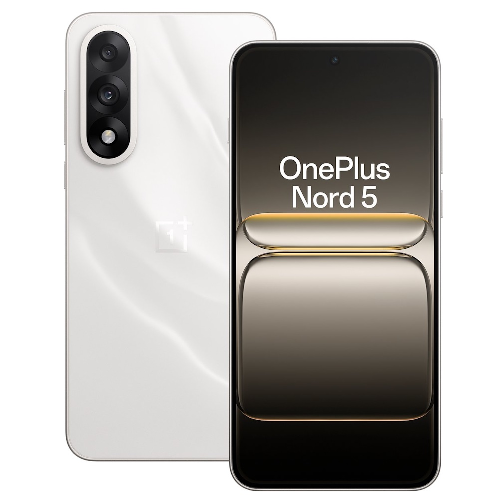 OnePlus Nord 5 - 5G smartphone - dual-SIM - RAM 8 GB / Intern hukommelse 256 GB - AMOLED-skærm - 6.83"" - 2800 x 1272 pixels (144 Hz) - rear camera 50 MP - front camera 50 MP - marble sands