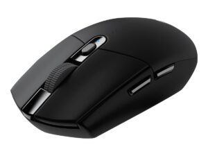 Logitech G G305 - Mus - optisk - 6 knapper - trådløs - 2.4 GHz - trådløs modtager (USB) - sort