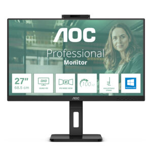 AOC Pro-line Q27P3CW - LED-skærm - 27"" - 2560 x 1440 QHD @ 75 Hz - IPS - 350 cd/m² - 1000:1 - 4 ms - 2xHDMI, DisplayPort, USB-C - højtalere - sort