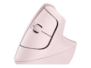 Logitech Lift Vertical Ergonomic Mouse - Lodret mus - ergonomisk - optisk - 6 knapper - trådløs - Bluetooth, 2.4 GHz - Logitech Logi Bolt USB-modtager - rose - Billede 4