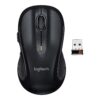 Logitech M510 - Mus - højrehåndet - laser - 5 knapper - trådløs - 2.4 GHz - trådløs modtager (USB) - sort