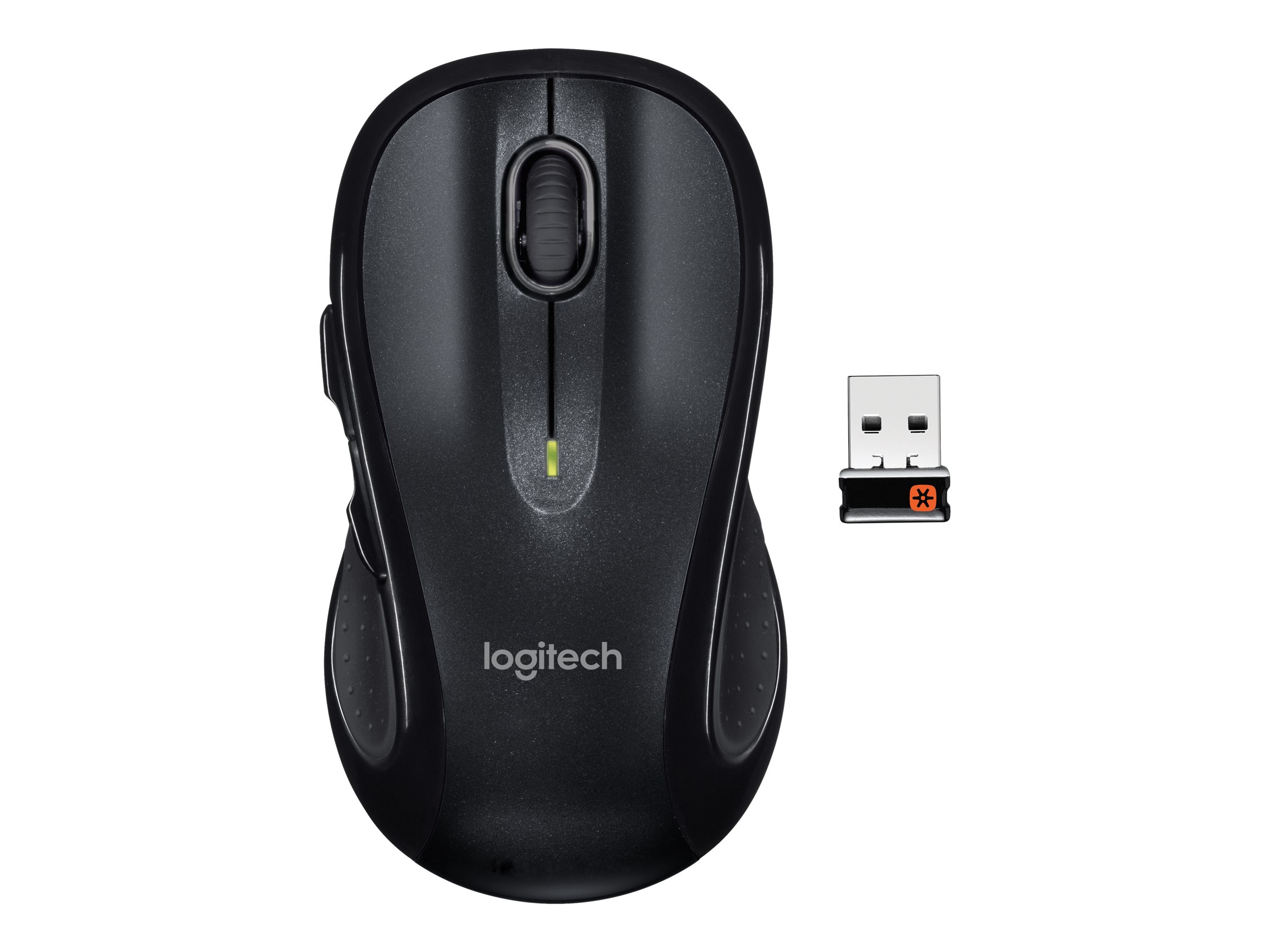 Logitech M510 - Mus - højrehåndet - laser - 5 knapper - trådløs - 2.4 GHz - trådløs modtager (USB) - sort
