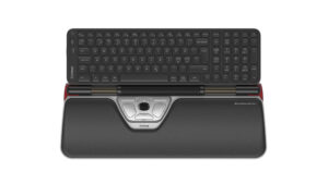 Contour RollerMouse - Sæt med mus og tastatur - mellemstørrelse - trådløs - Bluetooth 5.1 - QWERTY - Pan Nordic