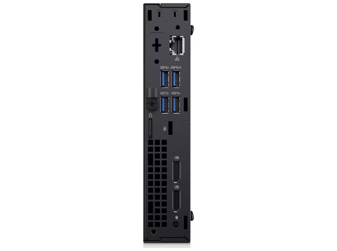 Dell OptiPlex 7080 - Tiny Core i5 - 10500T / op til 3.8 GHz - RAM 16 GB - SSD 256 GB - NVMe - UHD Graphics 630 - Gigabit Ethernet, WI-Fi(Mangler antenne) - Win 11 Pro - skærm: ingen - sort - Preowned Grade A - Billede 4