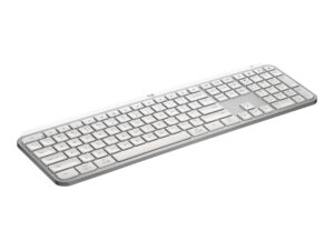 Logitech MX Keys S - Tastatur - bagbelyst - trådløs - Bluetooth LE - QWERTY - nordisk (dansk/finsk/norsk/svensk) - tastkontakt: Scissor-Key - bleg grå - Billede 3