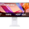 LG 49U950A-W computerskærm 124,5 cm (49") 5120 x 1440 pixel Dual QHD LED Sort, Hvid