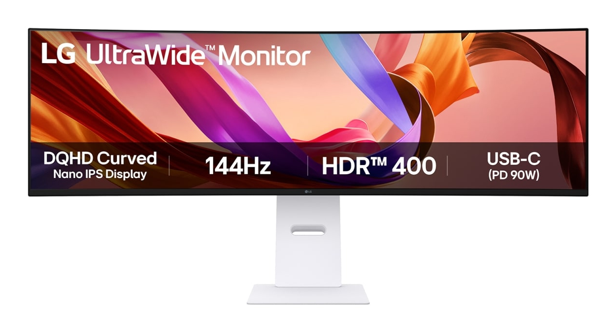 LG 49U950A-W computerskærm 124,5 cm (49") 5120 x 1440 pixel Dual QHD LED Sort, Hvid