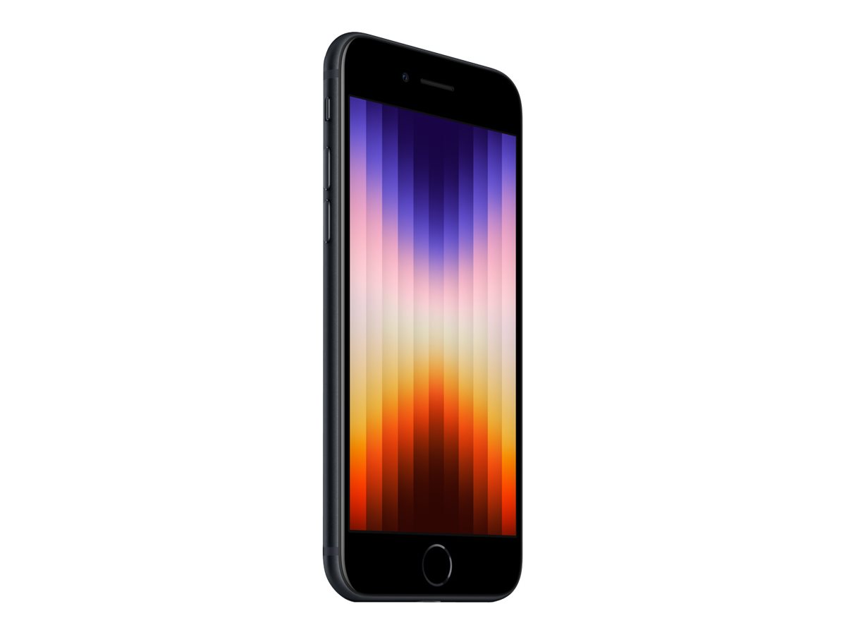 Apple iPhone SE (3rd generation) - 5G smartphone - dual-SIM / Intern hukommelse 64 GB - LCD-skærm - 4.7"" - 1334 x 750 pixels - rear camera 12 MP - front camera 7 MP - midnat - Preowned Grade B