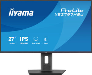 iiyama ProLite XB2797HSU-B1 - LED-skærm - 27"" - 1920 x 1080 Full HD (1080p) @ 120 Hz - IPS - 350 cd/m² - 1500:1 - 4 ms - HDMI, DisplayPort - højtalere - sort, mat - Billede 5