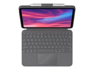 Logitech Combo Touch - Tastatur og folio-kasse - med trackpad - bagbelyst - Apple Smart connector - QWERTY - nordisk (dansk/finsk/norsk/svensk) - oxford-grå - for Apple 10.9-inch iPad (10. generation) iPad A16 Wi-Fi, A16 Wi-Fi + Cellular - Billede 4
